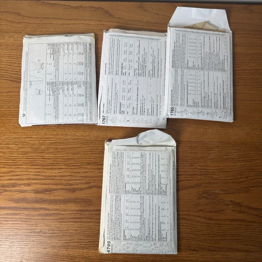 Lot of 4 Sewing Patterns‎ Simplicity McCalls Kids Adults Halloween Costumes